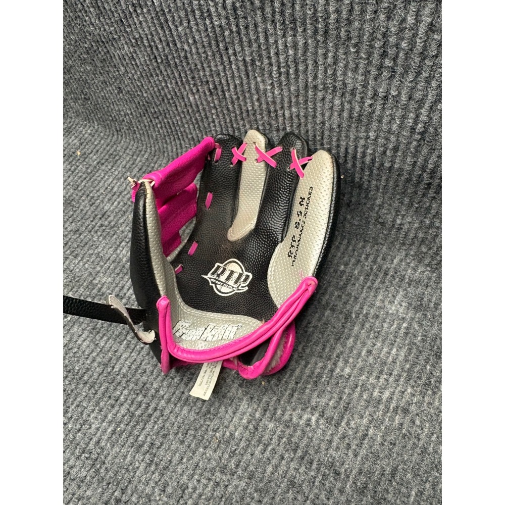 Franklin Sports RTP 8.5 Inch Youth Teeball Baseball Glove Black Pink 14718C2T30